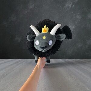Squishable Baphomet Black Plush Toy with Horns and Wings